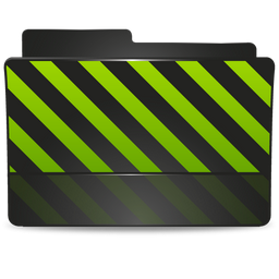 Folder Green Caution Icon 256x256 png